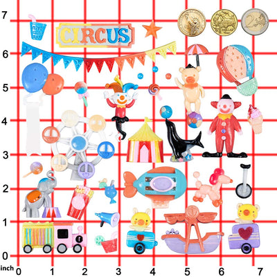 Carnival Circus and Amusement Park Fondant Silicone Molds 32-cavity