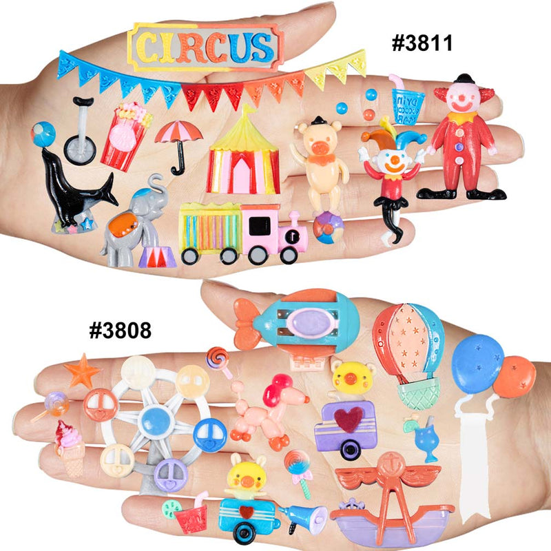 Carnival Circus and Amusement Park Fondant Silicone Molds 32-cavity