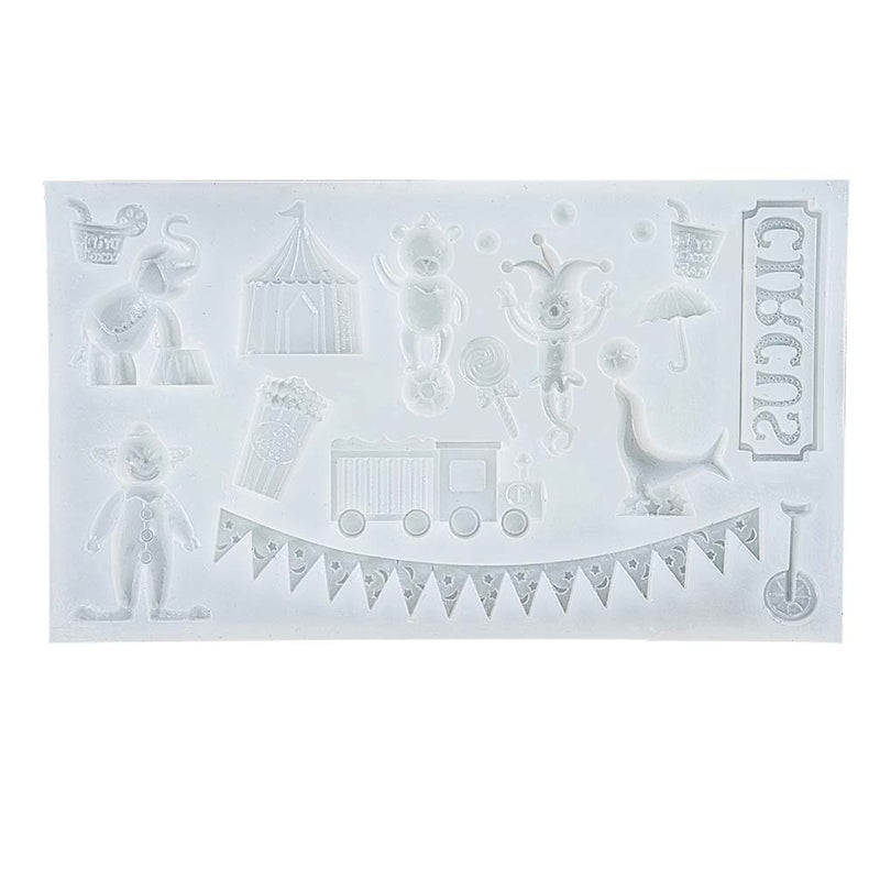 Amusement Park Fondant Silicone Mold 18-cavity