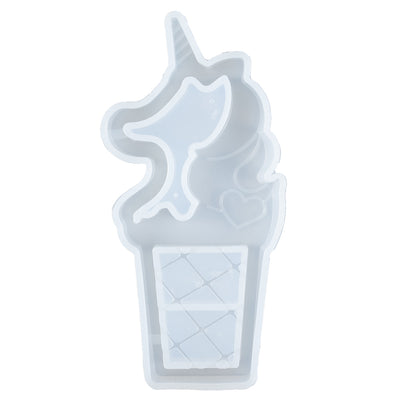 Unicorn Ice Cream Resin Shaker Silicone Mold 3-Inch