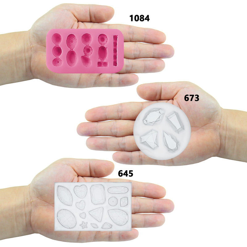 Assorted Gems and Cabochon Epoxy Resin Silicone Mold