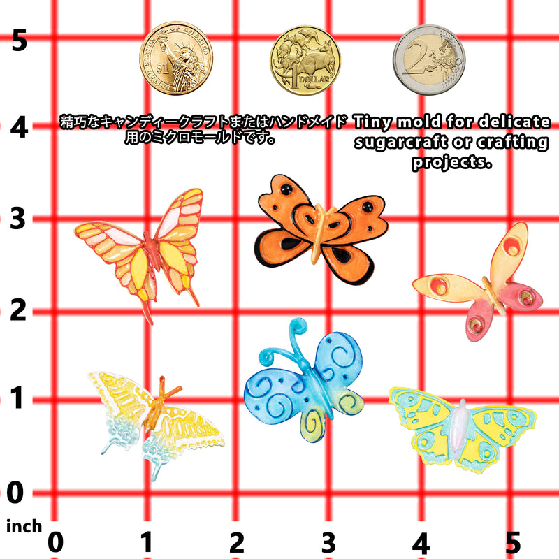 Butterfly Shape Silicone Resin Art Moulds 6 Cavities