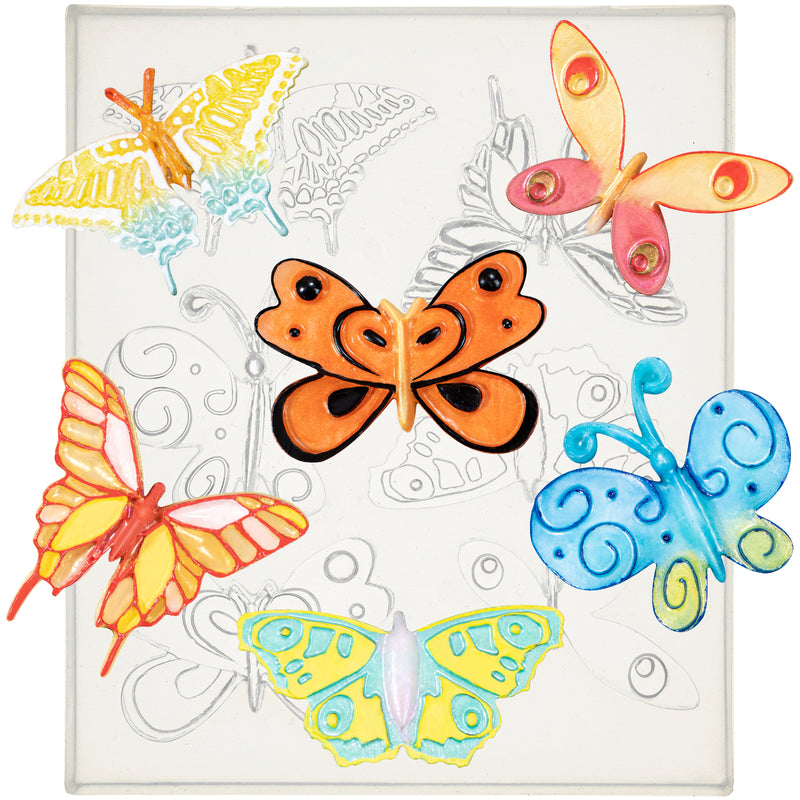 Butterfly Shape Silicone Resin Art Moulds 6 Cavities