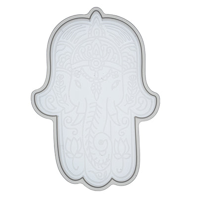 Hamsa with Ganesha Buddhist Symbol Silicone Mold 5-Inch Tall