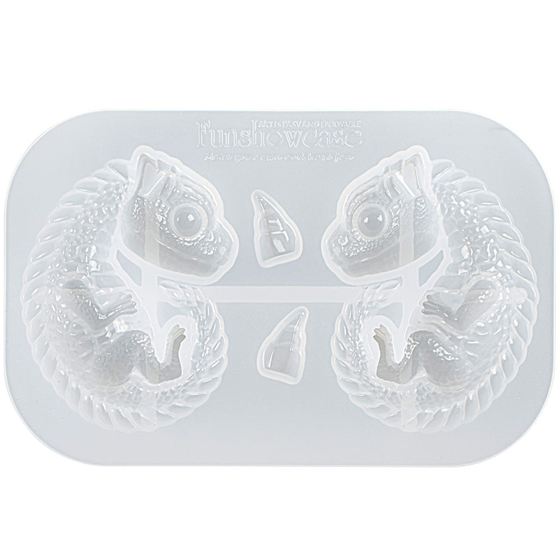 Small Horned Dragon Embryo Silicone Mold 2-Inch Tall