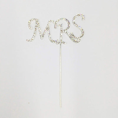 Sparkle MRS Monogram Rhinestone Cake Topper 6-Inch Tall