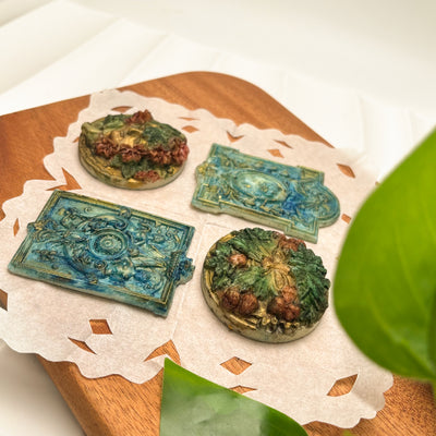 Greenman Greenwoman Plaque Sculpture Silicone Molds Set