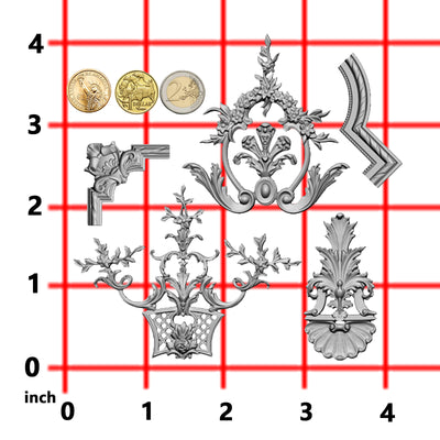 Embossed Medallion Frame Mold