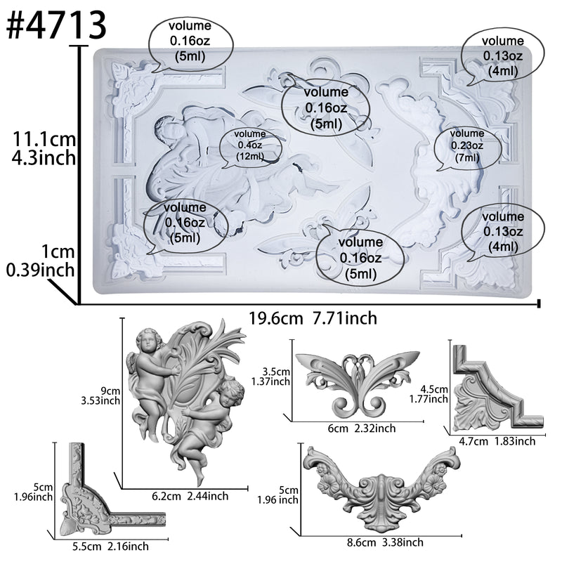 Border Frame with Angel Mold