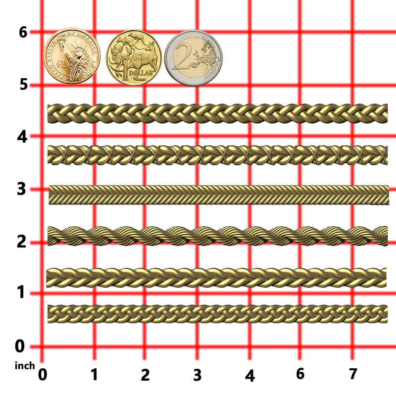 Chain String Border Silicone Mold 6-pattern