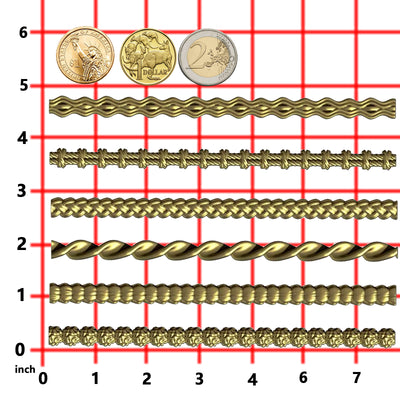 Trimming Ornaments Silicone Mold 6-Pattern