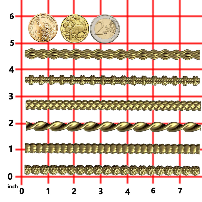 Trimming Ornaments Silicone Mold 6-Pattern