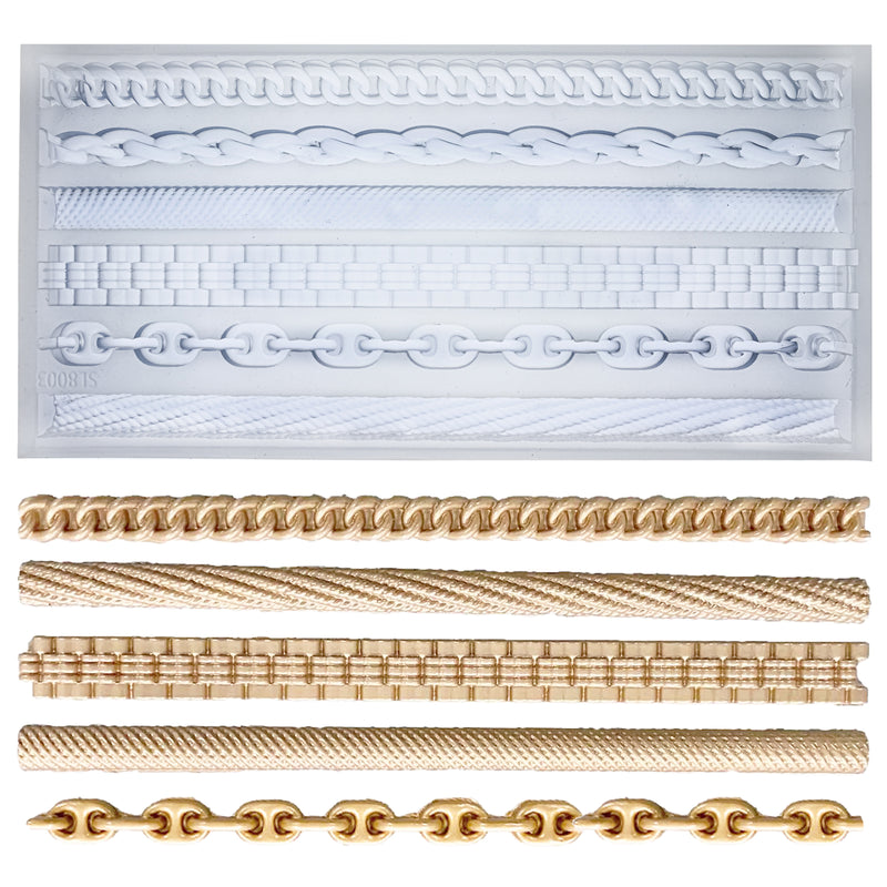 Roman Chains Silicone Mold 6-pattern
