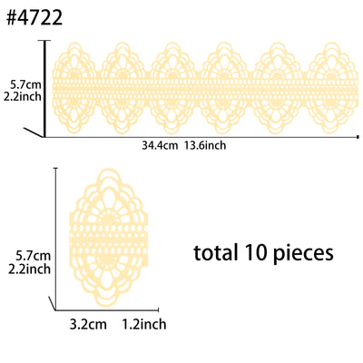 Large Edible Cake Lace Cream Yellow 14-inch