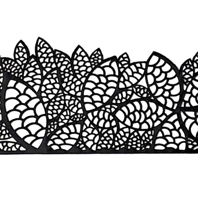 Large Edible Cake Lace Cherry Blossom Black 14-inch