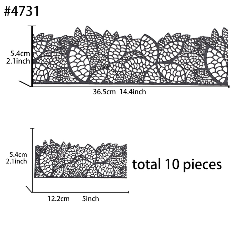 Large Edible Cake Lace Cherry Blossom Black 14-inch