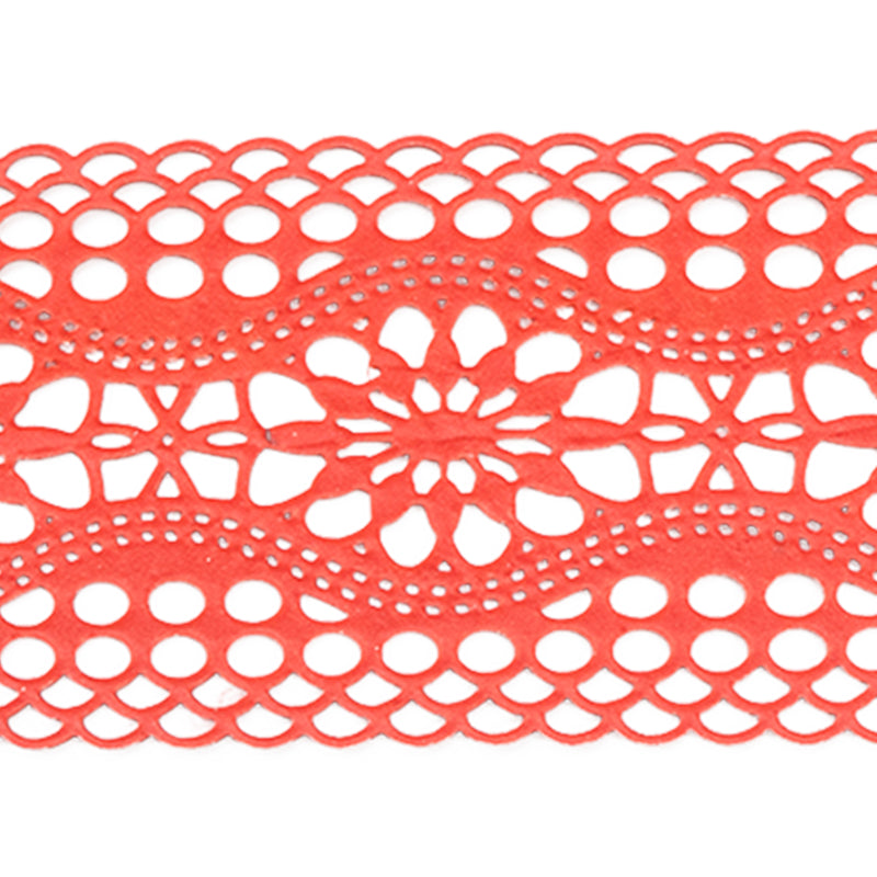 Large Edible Cake Lace Vintage Trim Red 14-inch