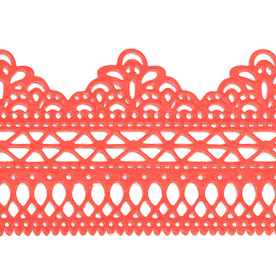 Large Edible Cake Lace Lattice Border Red 14-inch 10-Piece Set