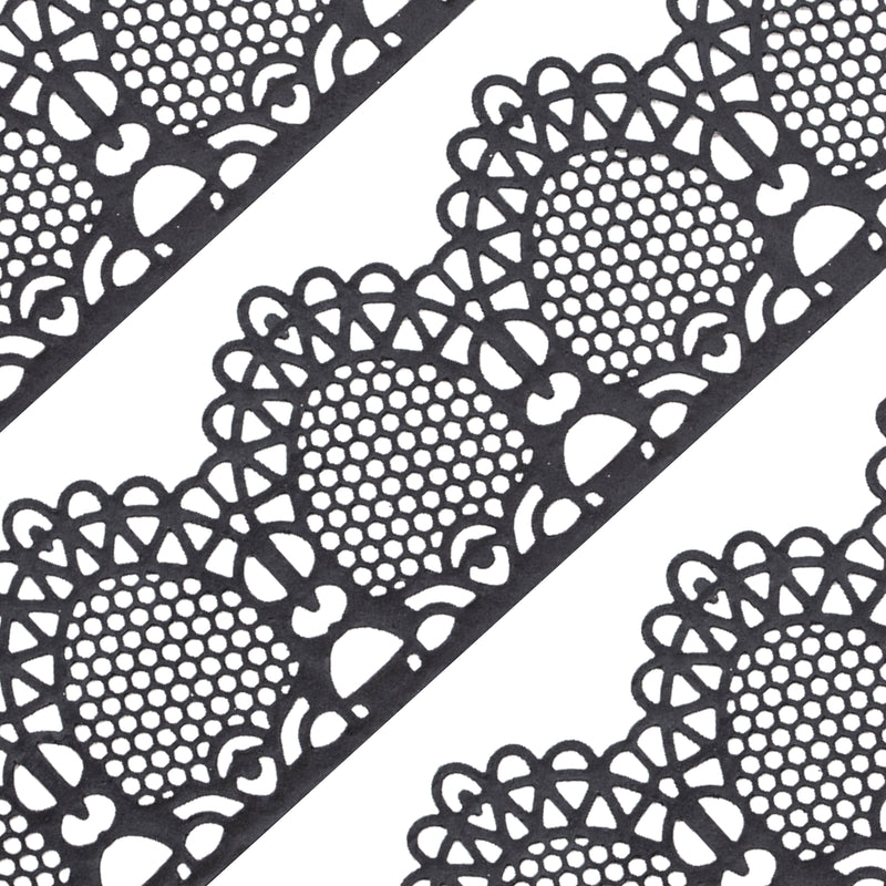 Large Edible Cake Lace Egg Shape Ornament Black 14-inch