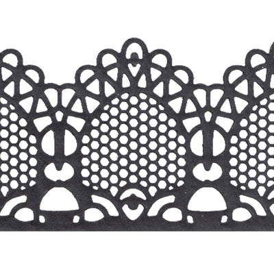 Large Edible Cake Lace Egg Shape Ornament Black 14-inch
