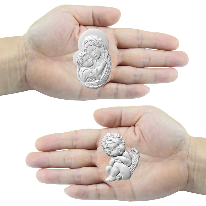 Air Dry Clay Silicone Resin Molds Set 2-Count Mother|Cherub