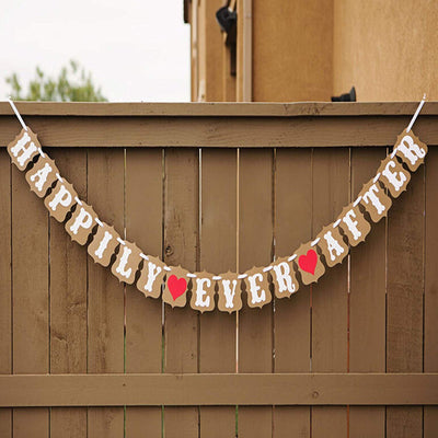 Happily Ever After Bunting Banner for Wedding 5x5-Inch