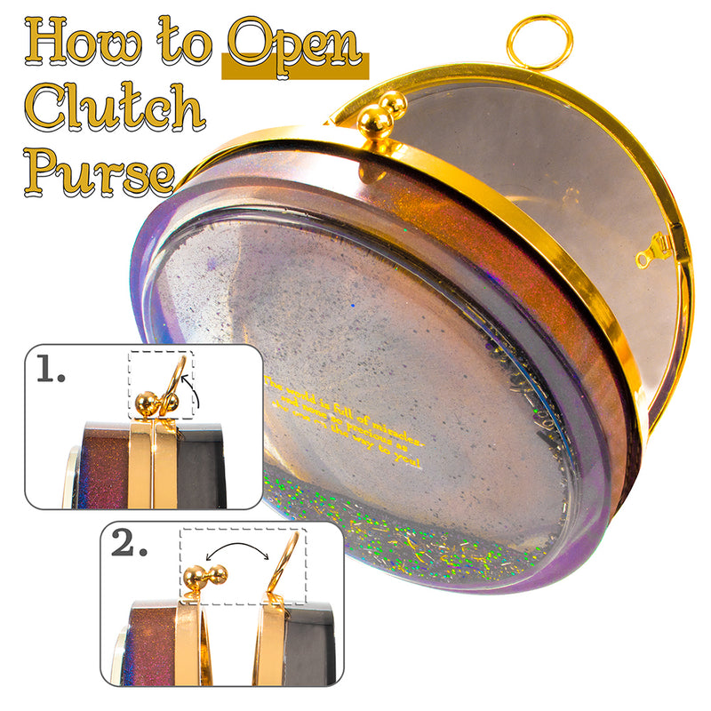 Round Resin Shaker Clutch Bag Mold Complete Set DIY Accessories