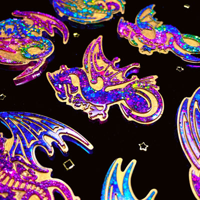 Flying Dragon Keychain Silicone Epoxy Resin Mold 9-cavities