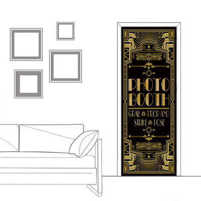 Roaring 20s Door Decor Gatsby Theme Photo Booth Grab a Prop and Strike a Pose 72x30inch