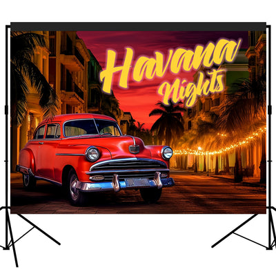 Havana Nights Party Backdrop Banner 7x5ft