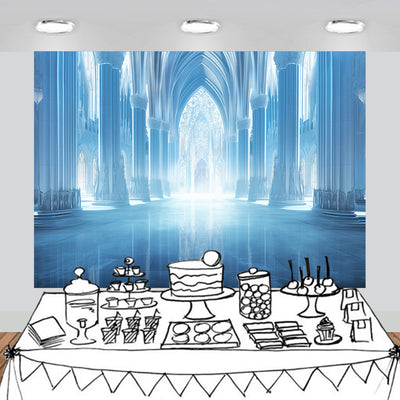 Ice Castle Backdrop Background Photobooth Decoration 7x5ft