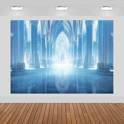 Ice Castle Backdrop Background Photobooth Decoration 7x5ft