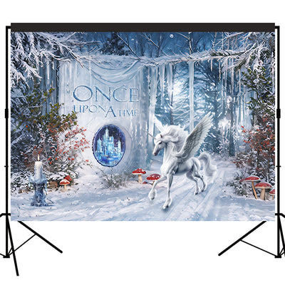 Winter Fairytale Backdrop Photobooth Prop 7x5ft