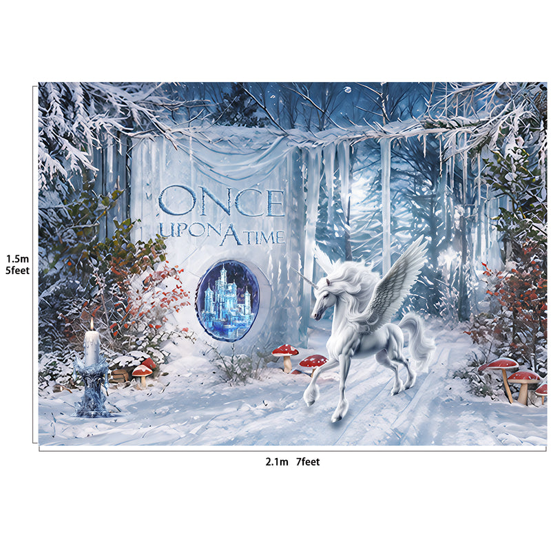 Winter Fairytale Backdrop Photobooth Prop 7x5ft