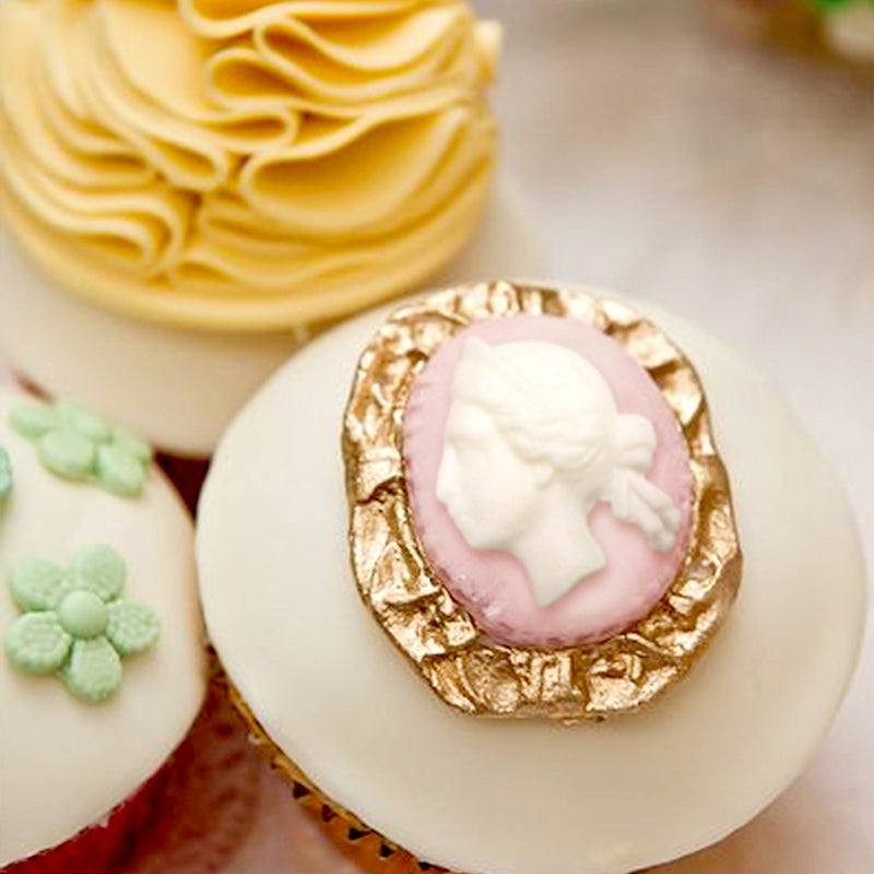 Cameo Flourish Silicone Mold 5-Cavity 7.6x4.3x0.5 Inches