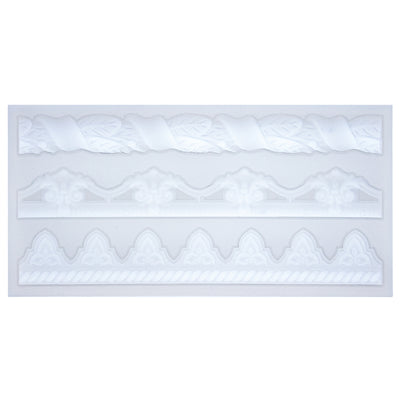 Border Trimmings Silicone Mold 3-Cavity 7.6x3.9x0.5 Inches