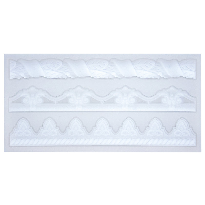 Border Trimmings Silicone Mold 3-Cavity 7.6x3.9x0.5 Inches