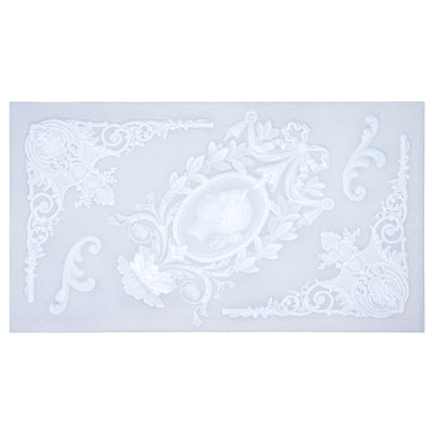 Cameo Flourish Silicone Mold 5-Cavity 7.6x4.3x0.5 Inches