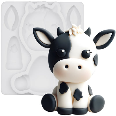 Farm Animal Cow Silicone Mold 3.7 Inches Tall