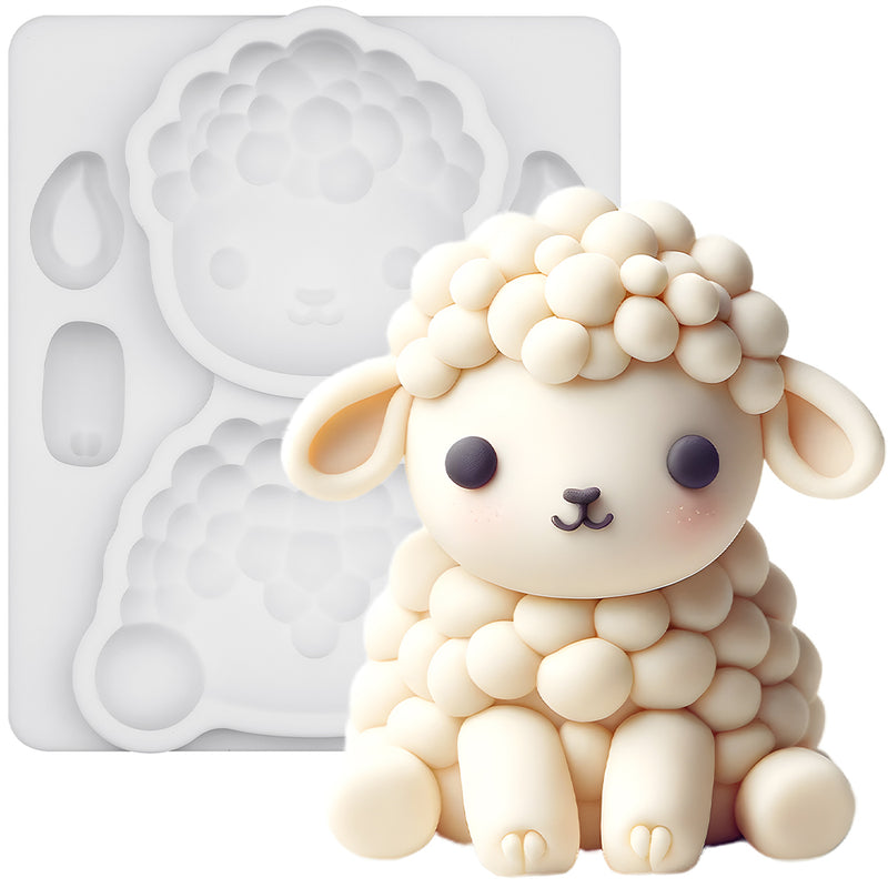 Farm Animal Sheep Silicone Mold 3.7 Inches Tall