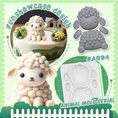 Farm Animal Sheep Silicone Mold 3.7 Inches Tall