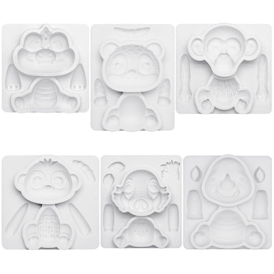 Safari Animals Silicone Molds Set 6-kit