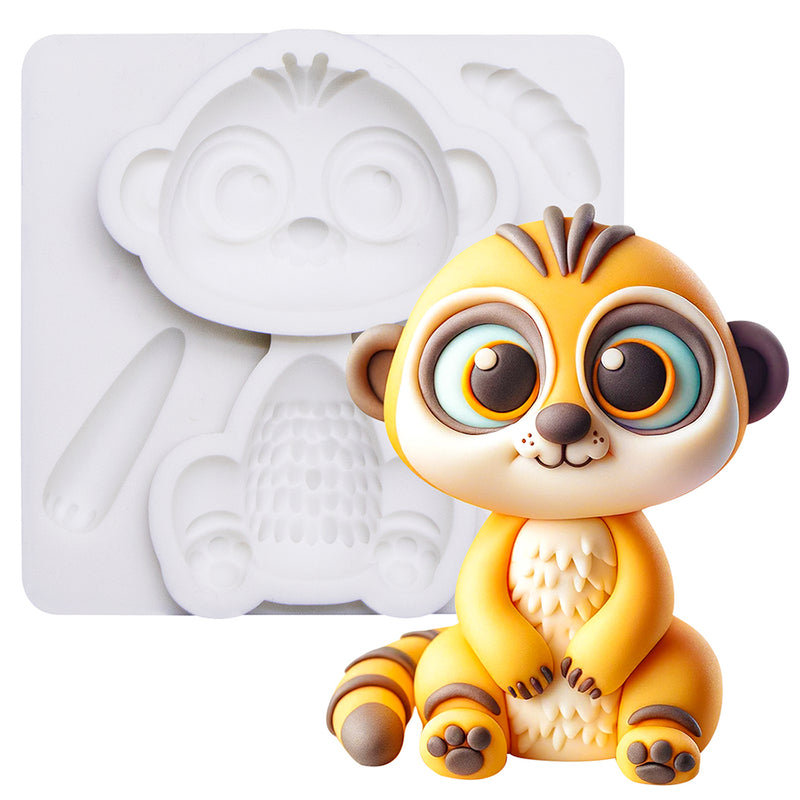 Fondant Mold Mongoose Safari Cake Topper 3.4inches Tall