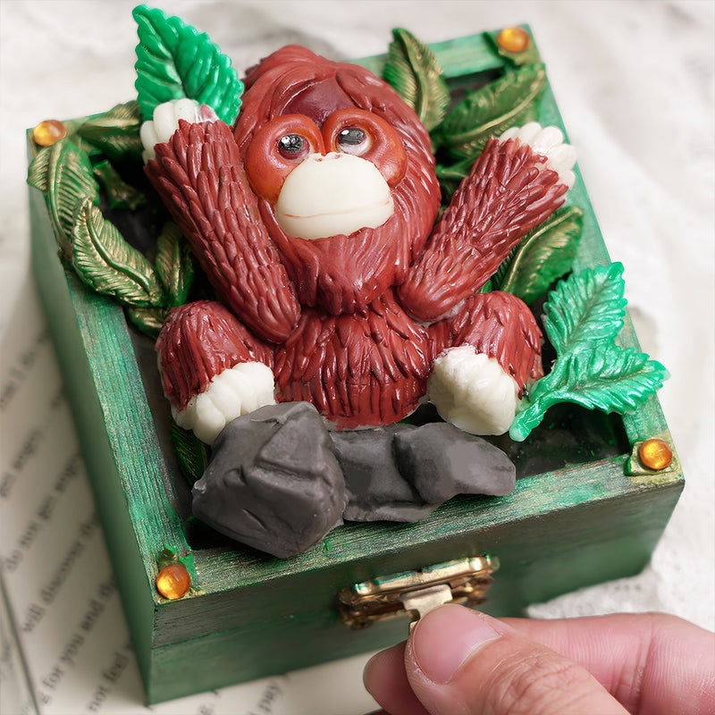 Jungle Animal Orangutan Silicone Mold 4 Inches Tall