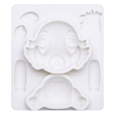 Fondant Mold Warthogs Safari Cake Topper 3.3inches Tall