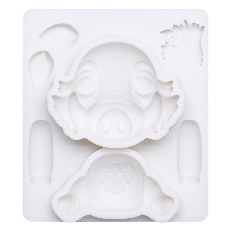 Fondant Mold Warthogs Safari Cake Topper 3.3inches Tall