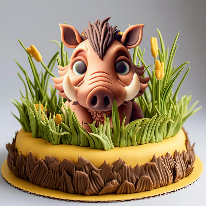 Fondant Mold Warthogs Safari Cake Topper 3.3inches Tall