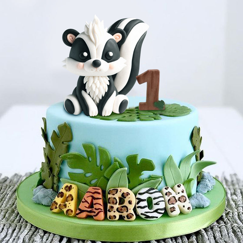 Fondant Mold Skunks Animal Cake Topper 4.7" Tall
