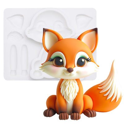 Fondant Molds Fox Animal Cake Topper 3.1" Tall