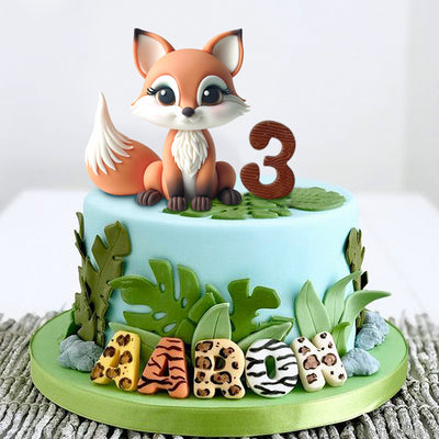 Fondant Molds Fox Animal Cake Topper 3.1" Tall